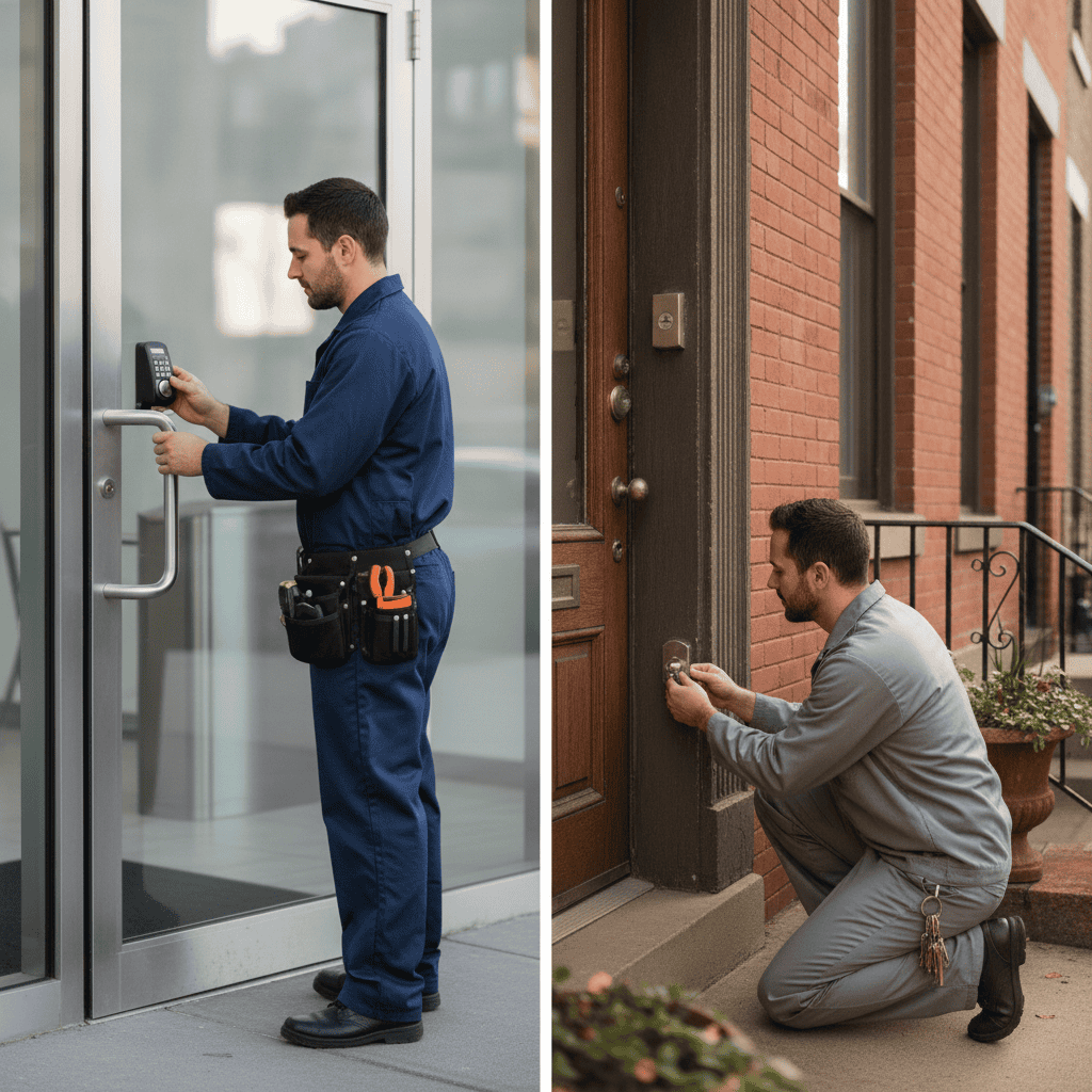 Access Control for Commercial Buildings vs Residential: