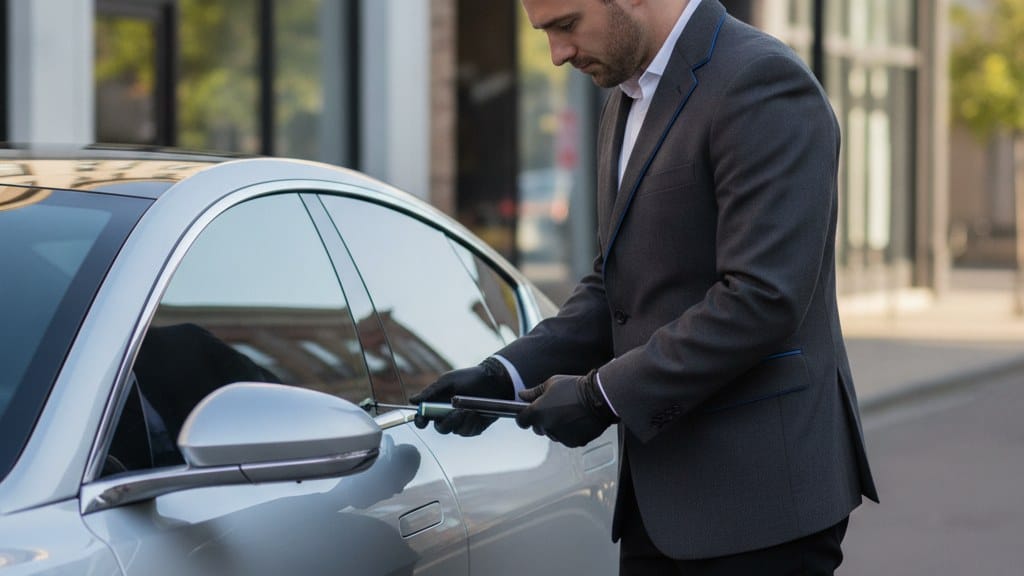 What does a mobile auto locksmith do when you're locked out of your car?