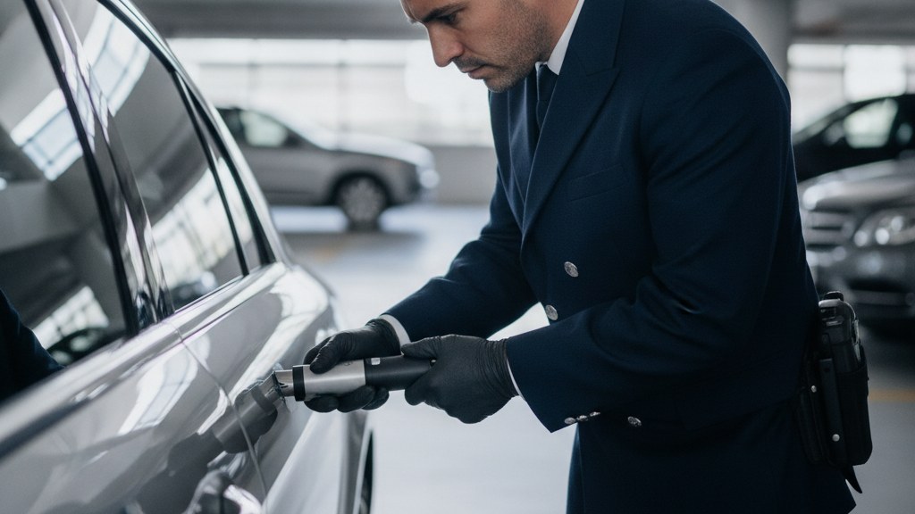 How do you open a lock car door without key?